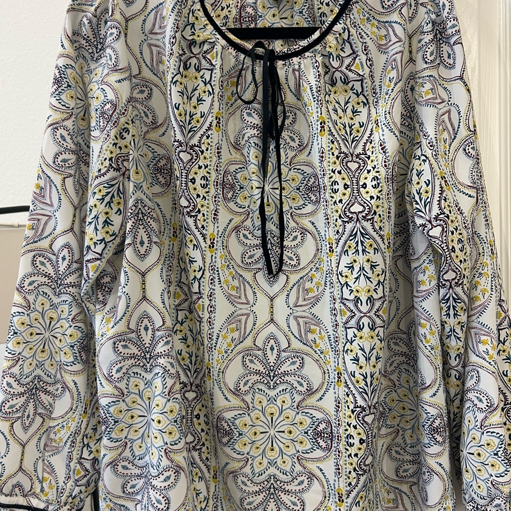Ann Taylor Multicolor Paisley Blouse